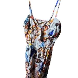 Jolie Women's Midi Dress - Multicolor Butterfly Print